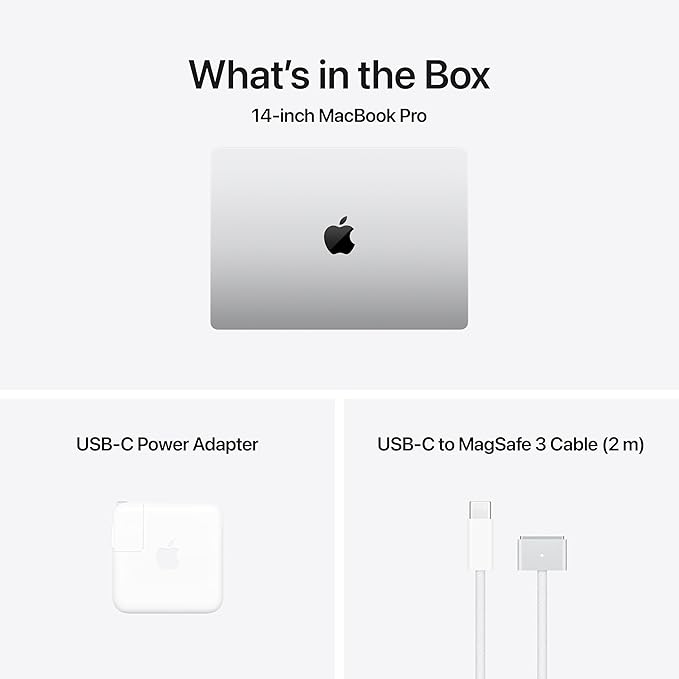 14 inch MacBook Pro Apple M4 Pro 'chip with 12 core CPU and 16 core GPU 24GB 512GB SSD Silver 