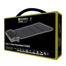POWER BANK SOLAIRE SANDBERG / 25000 MAH / NOIR