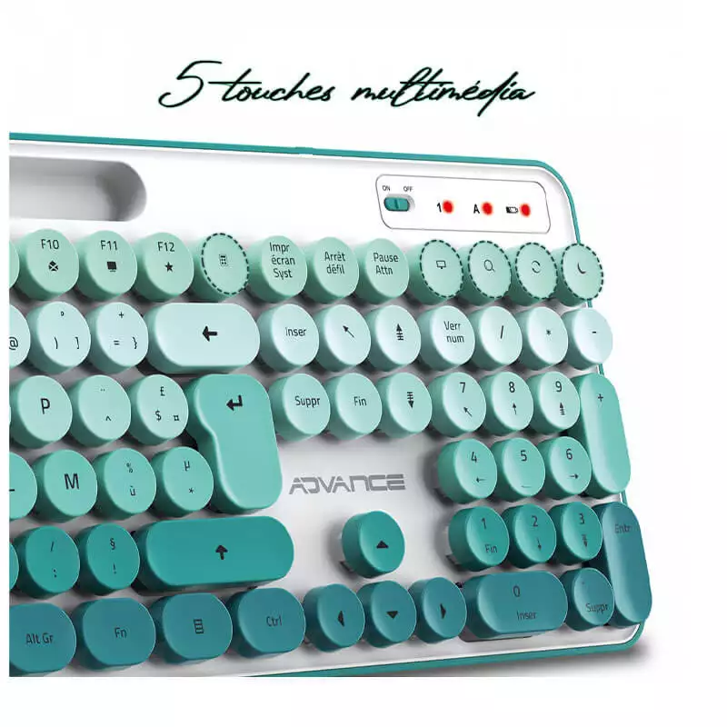 ADVANCE PEPS PACK CLAVIER SOURIS SANS FIL VERT 