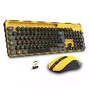 ADVANCE PEPS PACK CLAVIER SOURIS SANS FIL  JAUNE 
