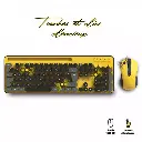ADVANCE PEPS PACK CLAVIER SOURIS SANS FIL  JAUNE 
