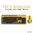 ADVANCE PEPS PACK CLAVIER SOURIS SANS FIL  JAUNE 