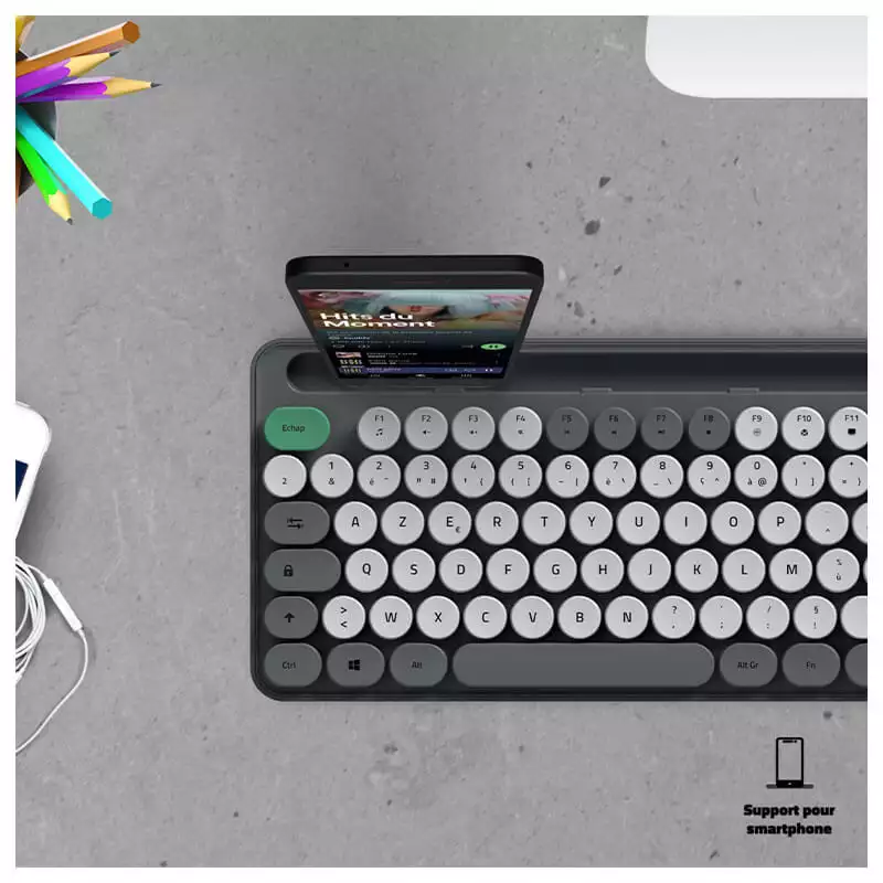 ADVANCE PEPS PACK CLAVIER SOURIS SANS FIL GRIS 