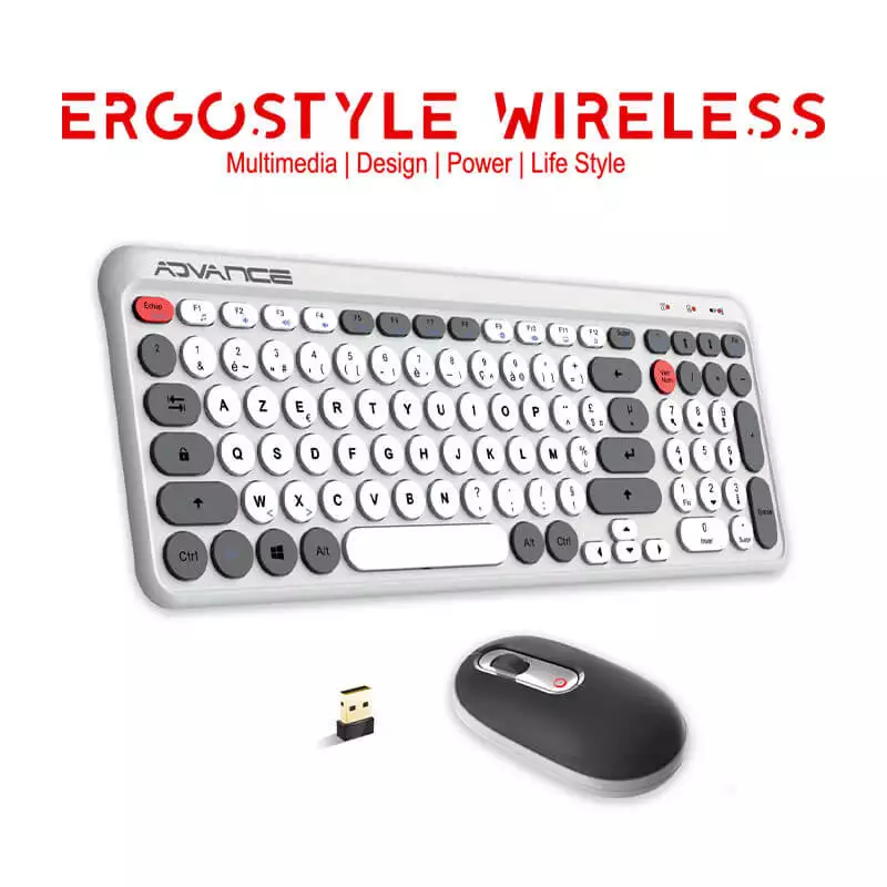 ADVANCE ERGOSTYLE PACK CLAVIER/SOURIS SANS FIL 