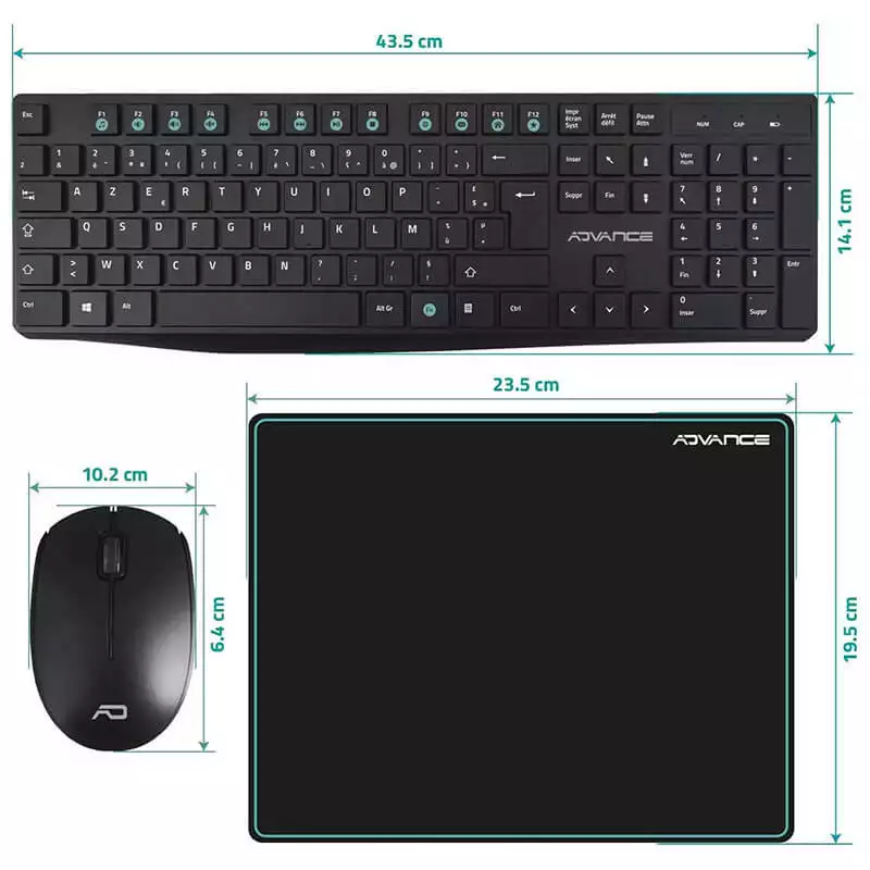 ADVANCE PACK CLAVIER SOURIS SANS FIL 