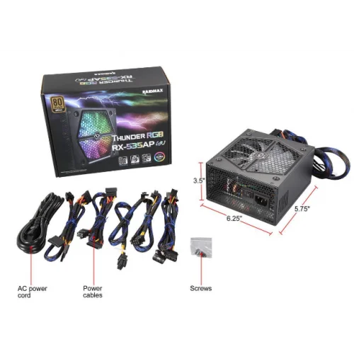 RAIDMAX THUNDER RGB 535W BRONZE - MODULAIRE 