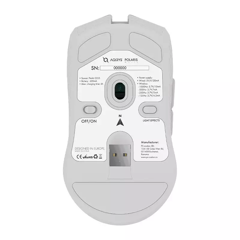 SOURIS GAMER AQIRYS TGA W, RGB, Filaire, White 