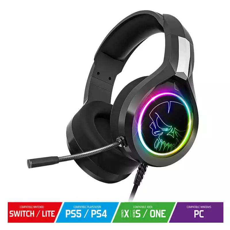 Casque Gamer SOG PRO-H8 RGB - Black 