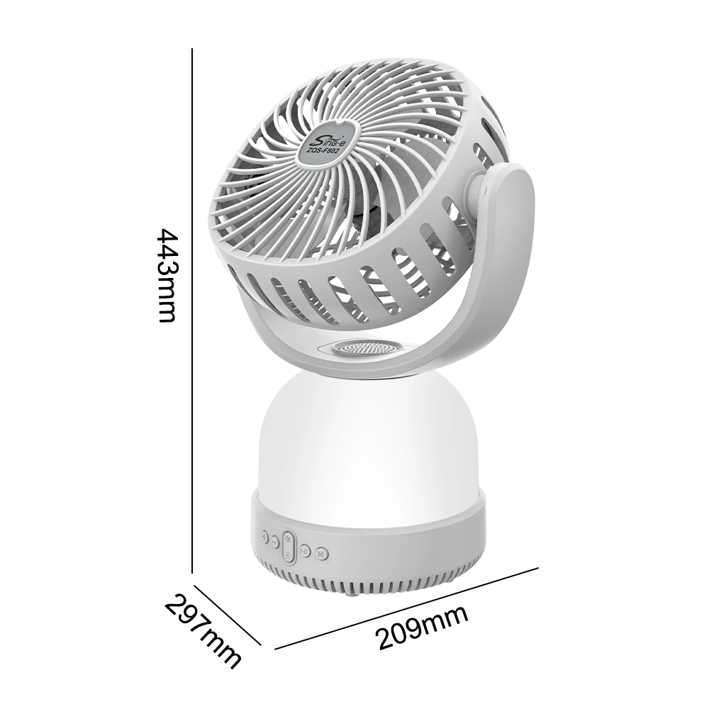 ZQS-F802 PORTABLE MINI BLUETOOTH HAUT PARLEUR AVEC VENTILATEUR