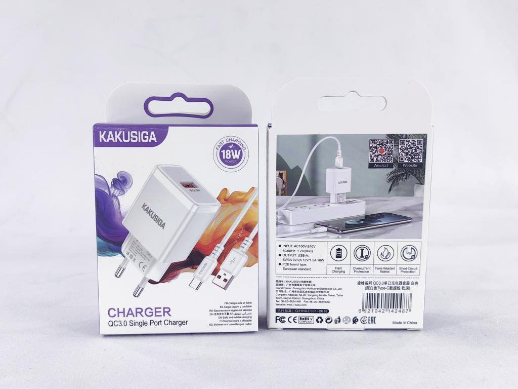 KAKUSIGA CHARGEUR INTELLIGENT À PORT UNIQUE ADAPTATEUR KSC-1259 18W