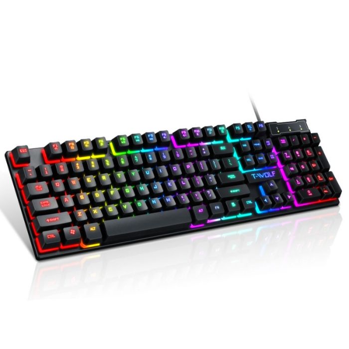 Clavier Gamer Filaire T-WOLF T20 AZERTY RGB 