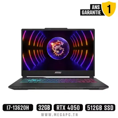 PC Portable Gamer MSI Cyborg 15A13VE-1493XFR i7-13620H 8G 512G RTX4050 