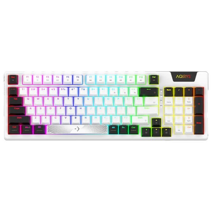 CLAVIER MÉCANIQUE AQIRYS ADARA, RGB AVEC ANTI-GHOSTING, WHITE & BLACK 