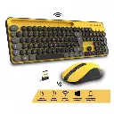 ADVANCE PEPS PACK CLAVIER SOURIS SANS FIL  JAUNE 